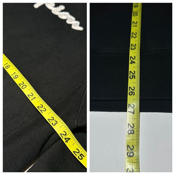 VTG Champion Premium Reverse Weave Hoodie Large Black Heavyweight Streetwear - Picture 7 of 10